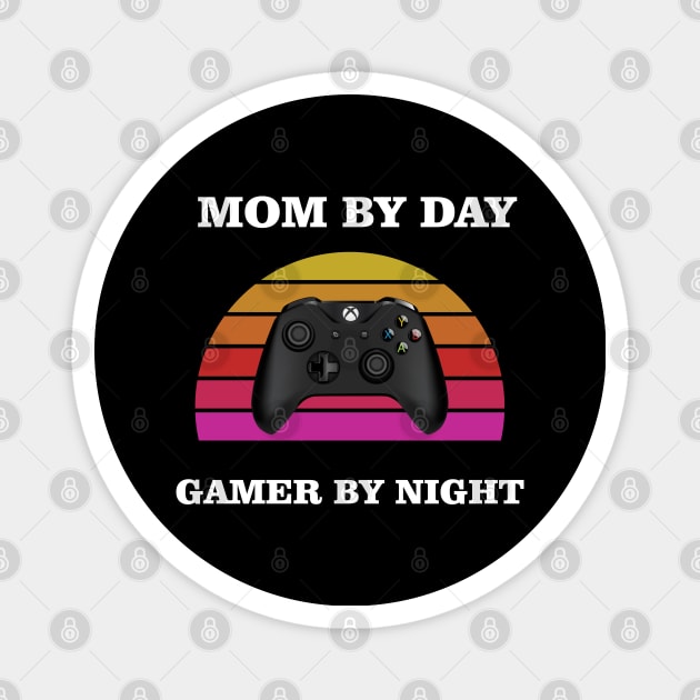 mom by day gamer by night Magnet by Ericokore